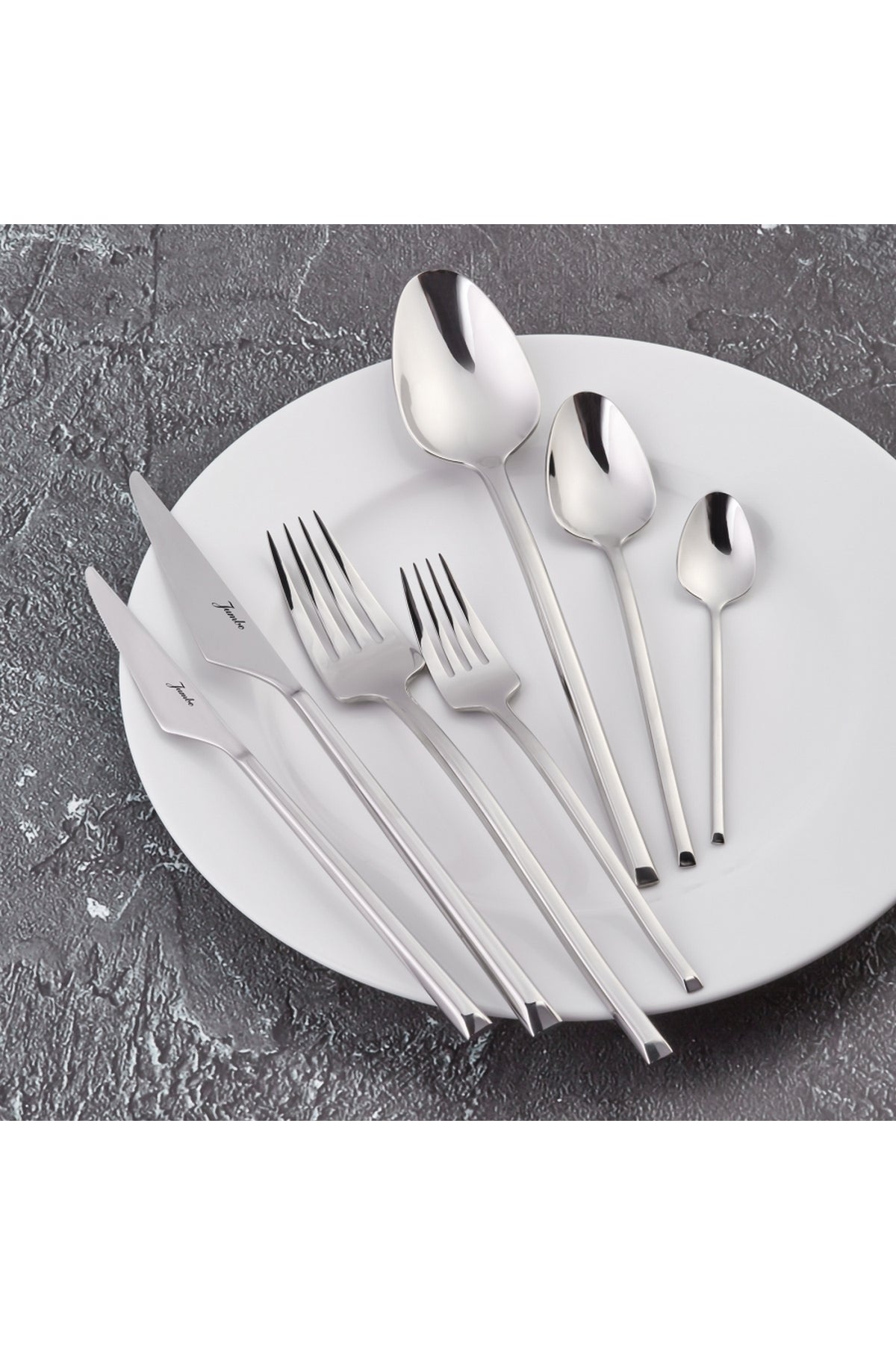 Jumbo 5500 12 Place Setting 84 Piece Flatware Set - MALLTURK