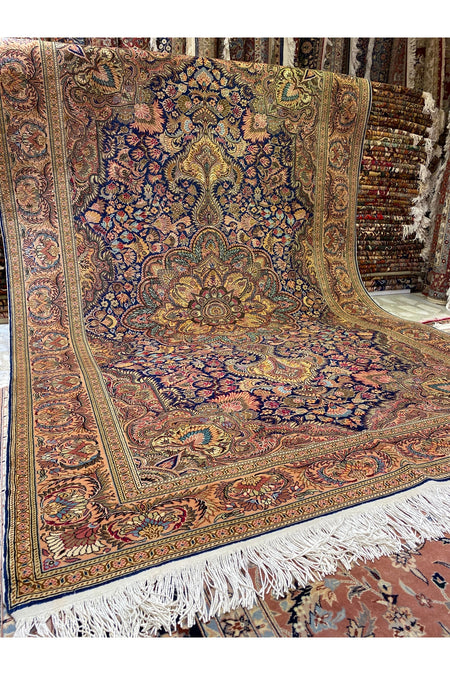 RD RAMAZAN DAG Hand Rug Art Hand-Woven Kayseri Hacilar Weave Premium Quality Cotton Fringe with Wool Weave Size 300x200 - MALLTURK