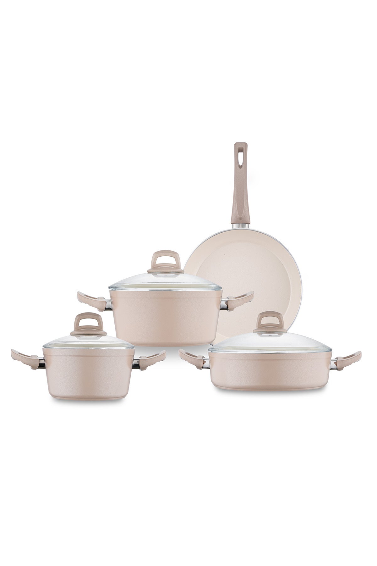 Emsan Crystal 7 Piece Cookware Set Rosegold - MALLTURK