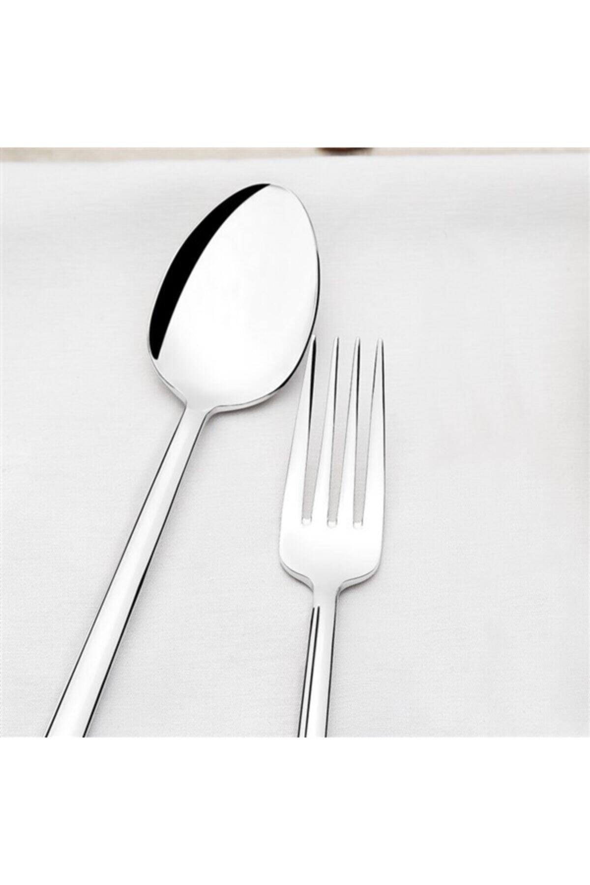 Nehir dalyan Plain 60 Piece bicaksiz Fork Spoon Set - MALLTURK