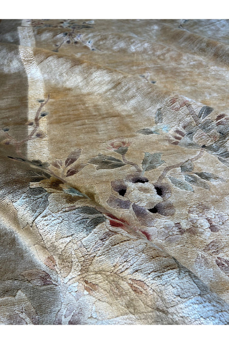 RD RAMAZAN DAG Hand Rug Art Hand-Woven Chinese Silk Rug Size 275x183 - MALLTURK