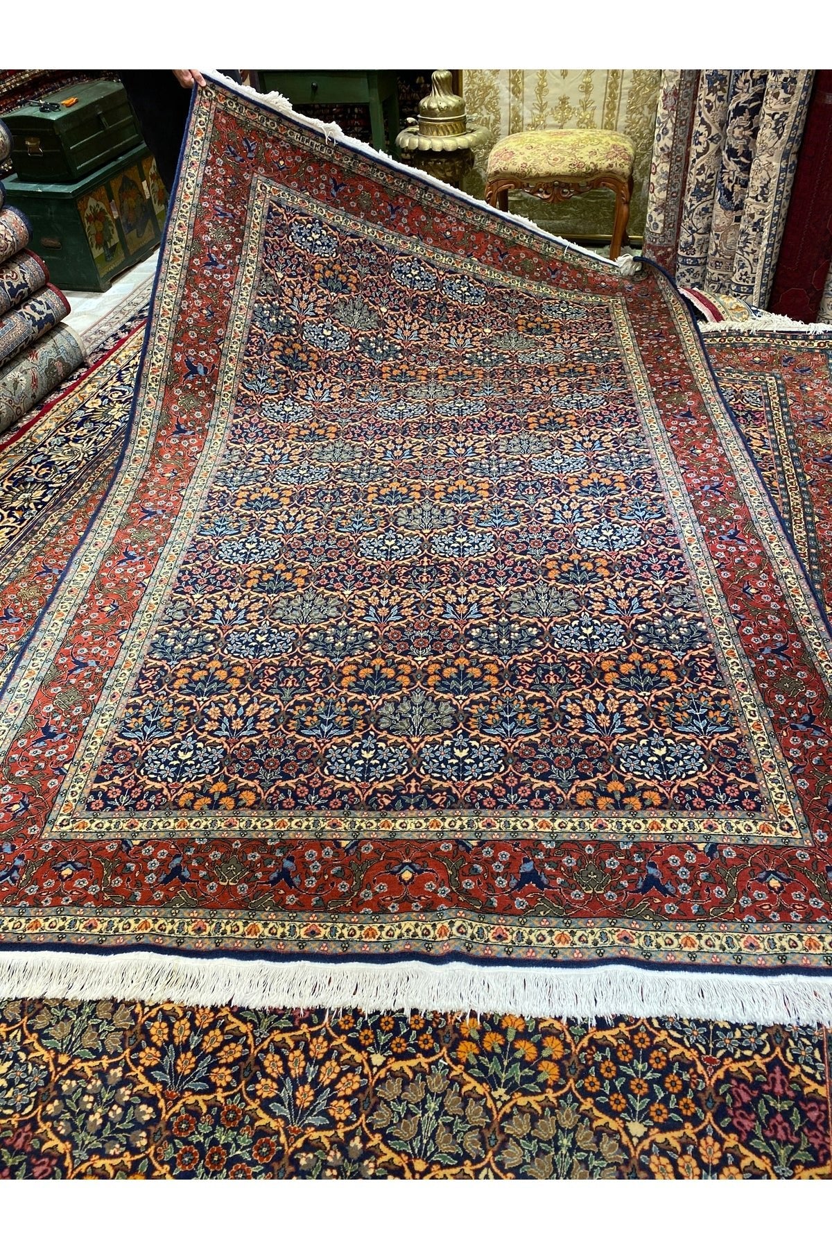 RD RAMAZAN DAG Hand Rug Art Hand-Woven Sumerbank Hereke Rug Karpuzlu Design 300x200 - MALLTURK