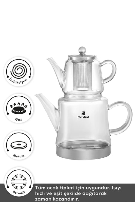 Karaca Dora Midi Borosilicate Glass Teapot - MALLTURK