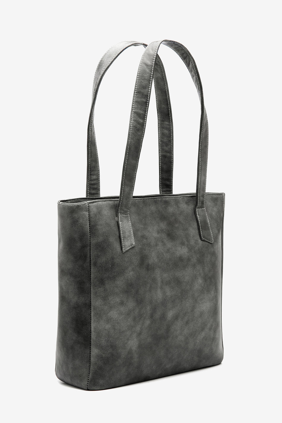 Fubileather Genuine Leather TOTE Shoulder and Arm Bag Gray
