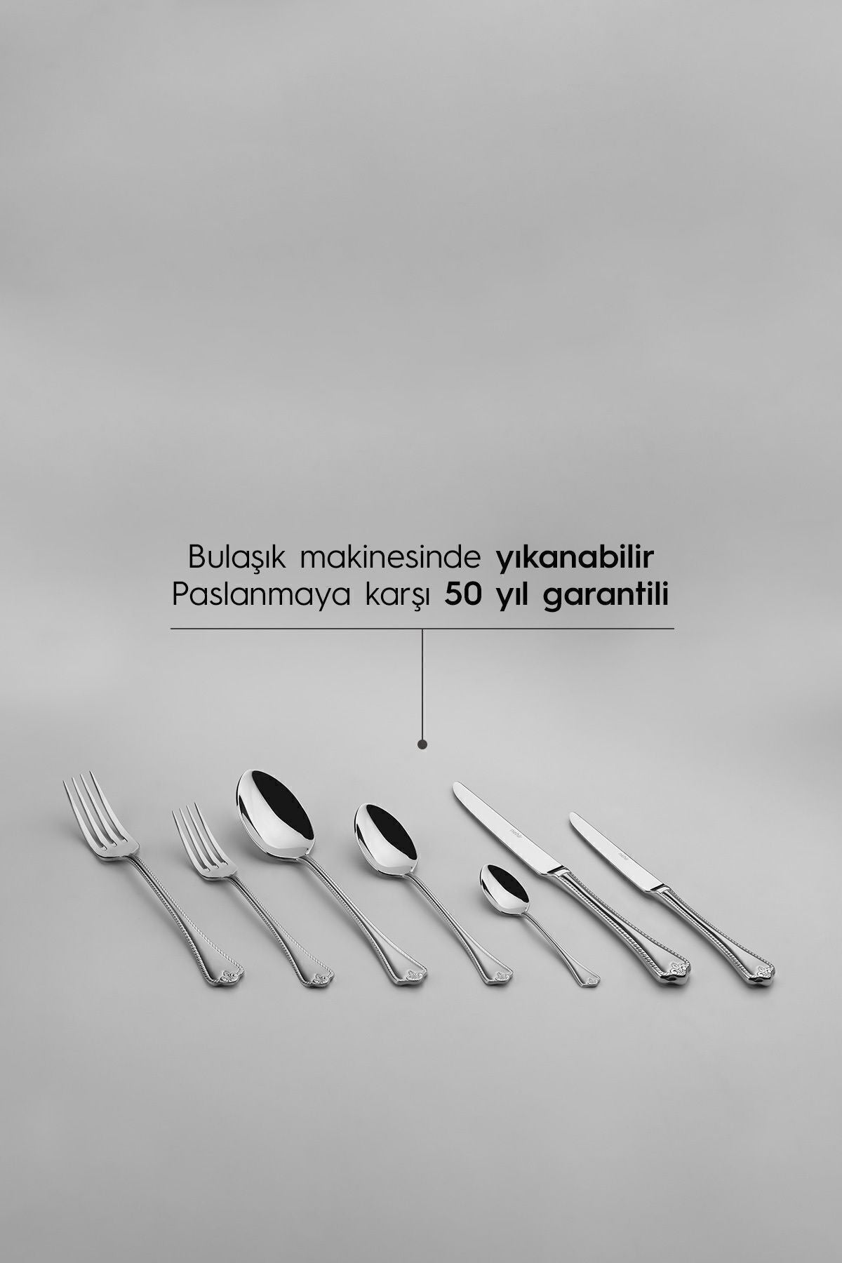 Nehir fulya Satin 12 Place Setting 84 Piece deri Boxed Flatware Set - MALLTURK