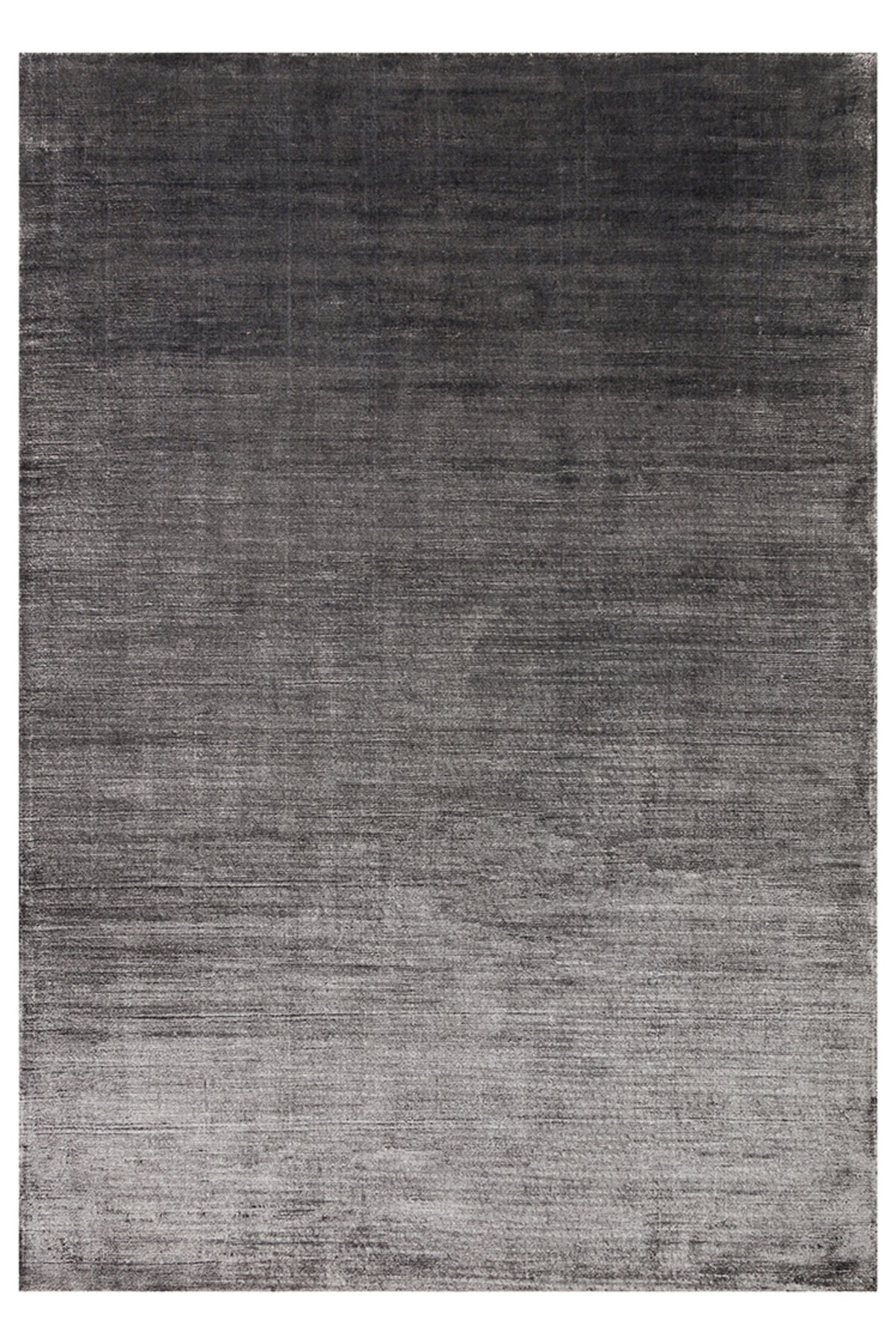 Vog Hali Rayon Black Solid Color Plain Handwoven Pure Rayon Carpet Luxury Shiny Modern Living Room and Lounge Carpet - MALLTURK