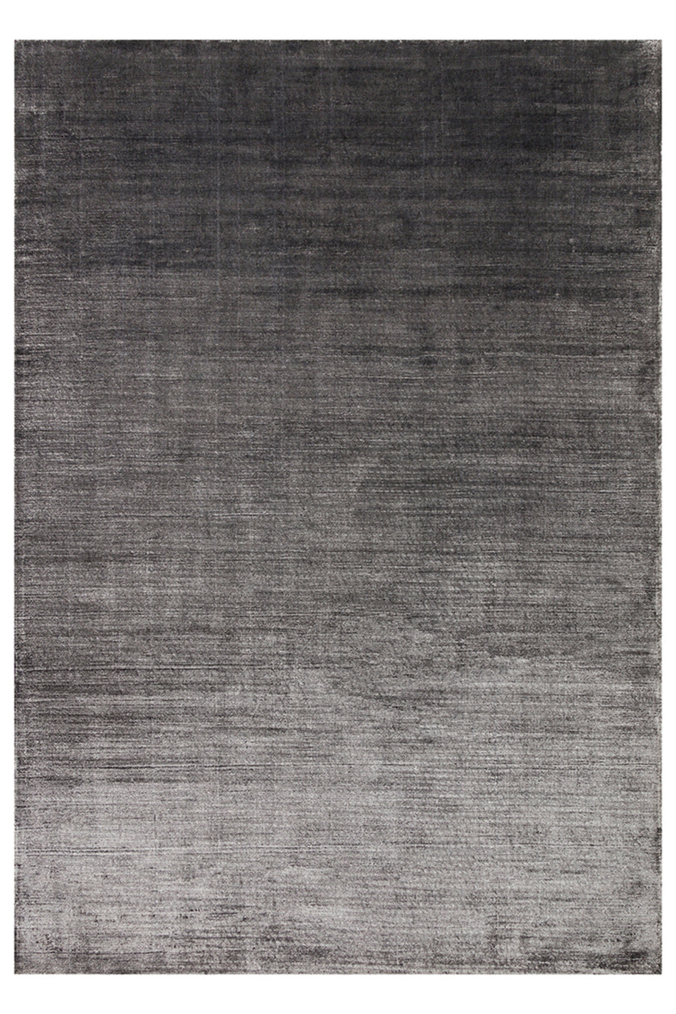 Vog Hali Rayon Black Solid Color Plain Handwoven Pure Rayon Carpet Luxury Shiny Modern Living Room and Lounge Carpet - MALLTURK
