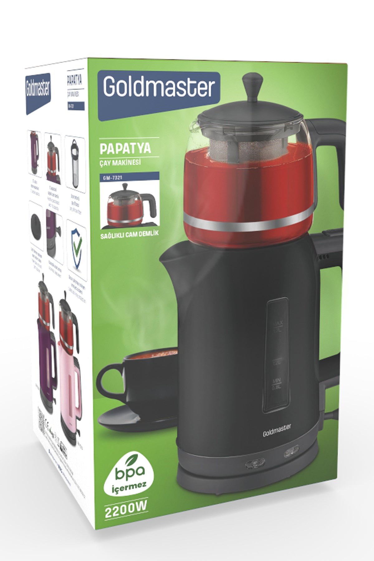 GoldMaster GM-7321 Daisy 2200w Automatic Tea Maker - MALLTURK