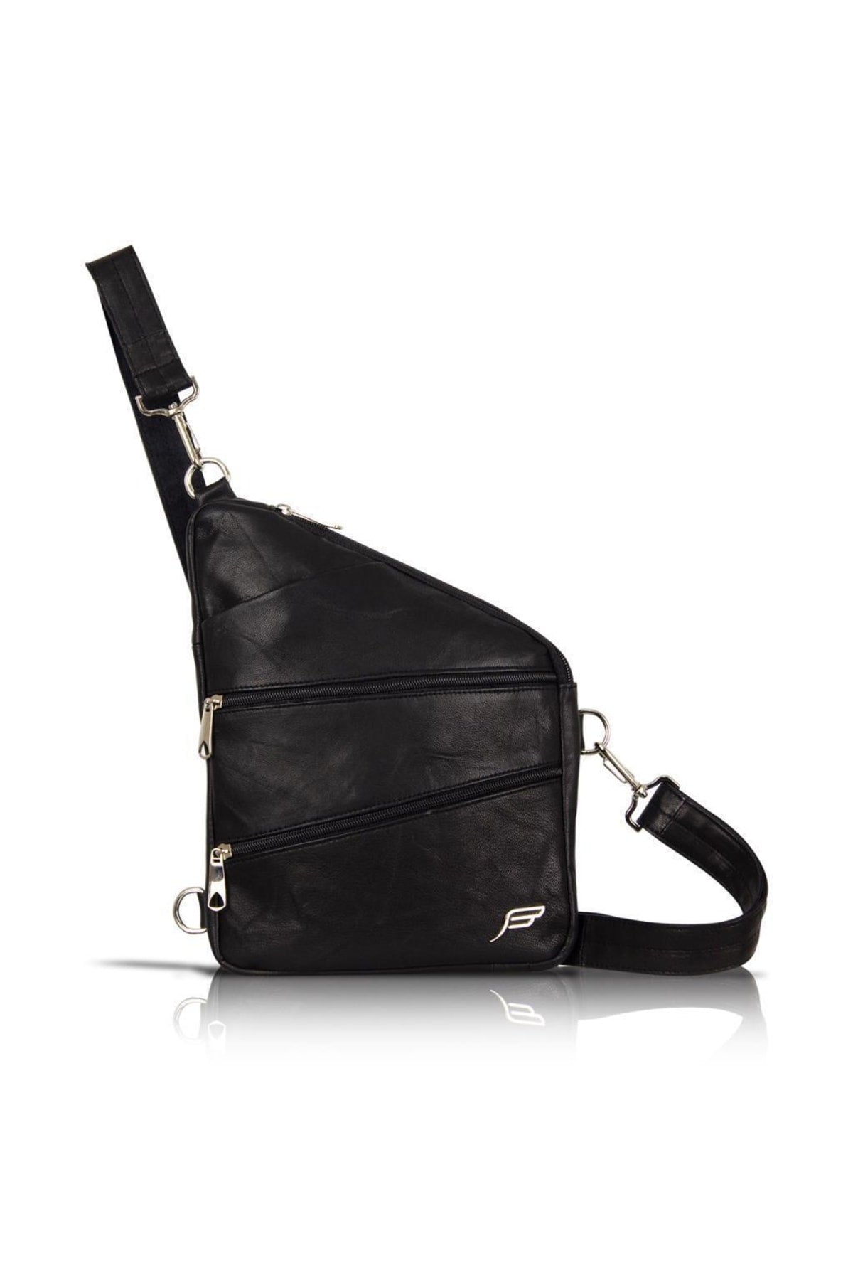 Fubileather Bodybag Genuine Leather Messenger Chest Bag Unisex