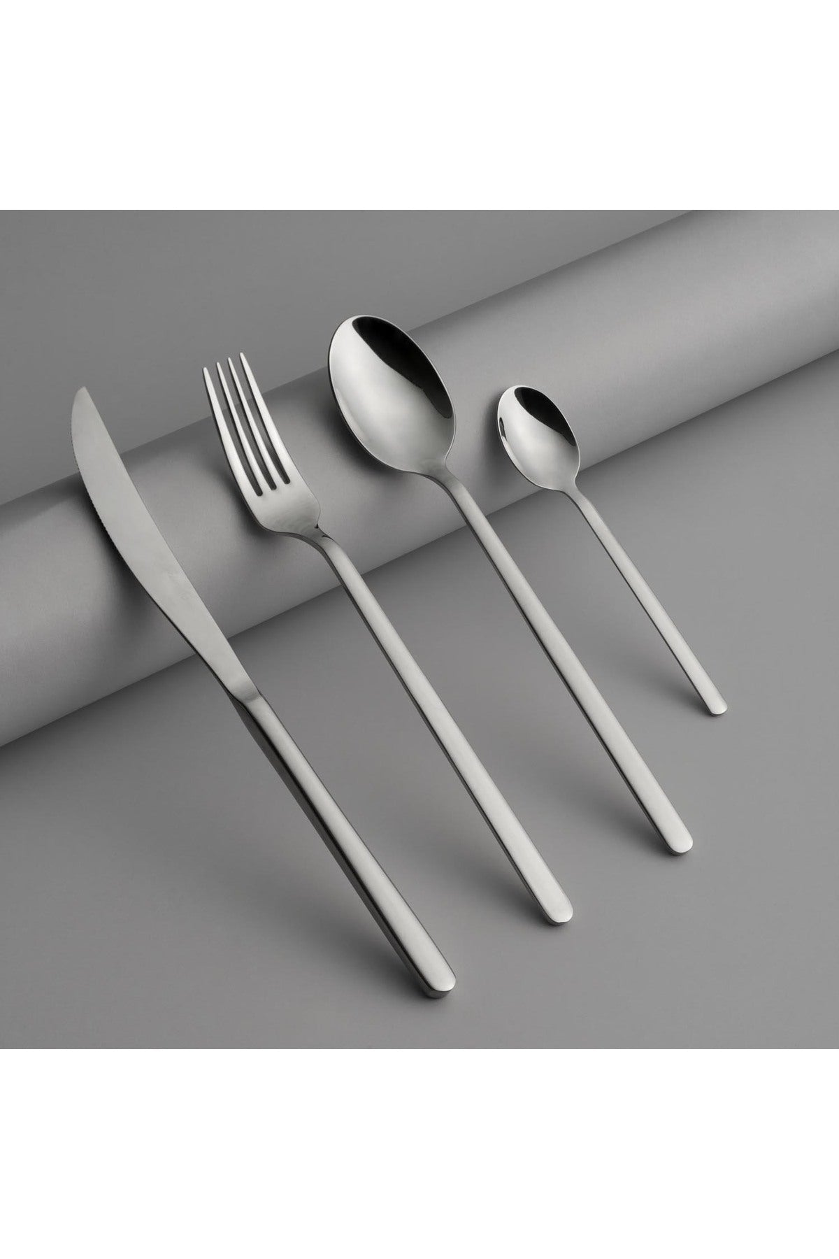 Jumbo 2900 vannes 24 Piece 6 Place Setting tatli Flatware Set - MALLTURK