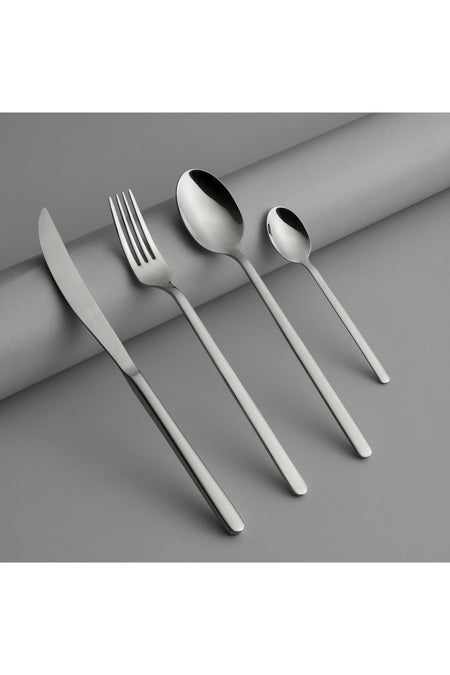 Jumbo 2900 vannes 24 Piece 6 Place Setting tatli Flatware Set - MALLTURK