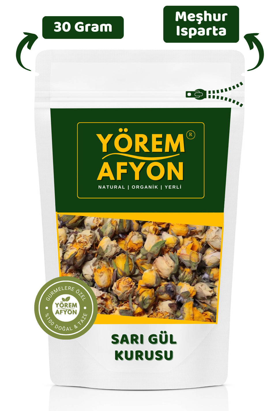 Gulcehre – berühmte getrocknete gelbe Rosenknospen aus der Region Isparta {Rose Odorata} | 30gr.