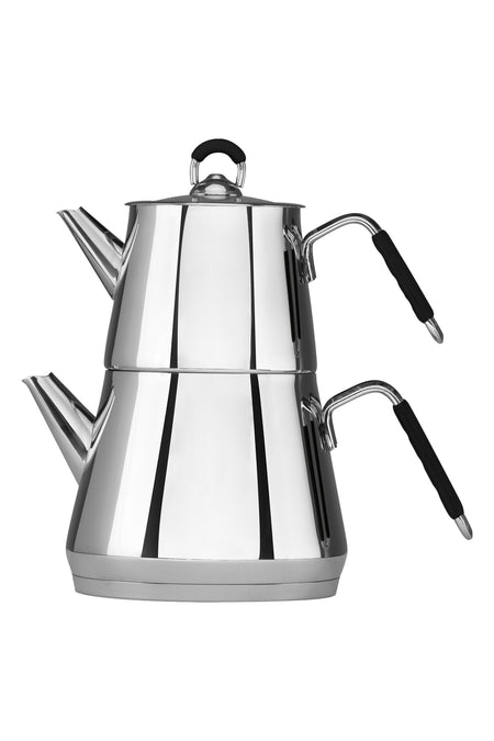 Akdeniz Pyramid Mini size Teapot Set with Silicone Handles, 0.60lt.-1.25lt. - MALLTURK