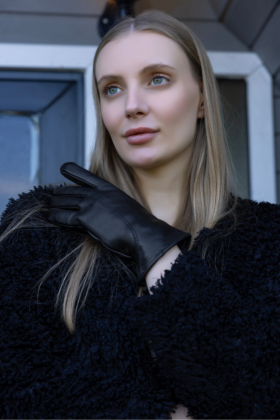 قفازات نسائية من الجلد الطبيعي من Fubileather ببطانة من الفرو - مقاومة للبرد حتى -50 درجة