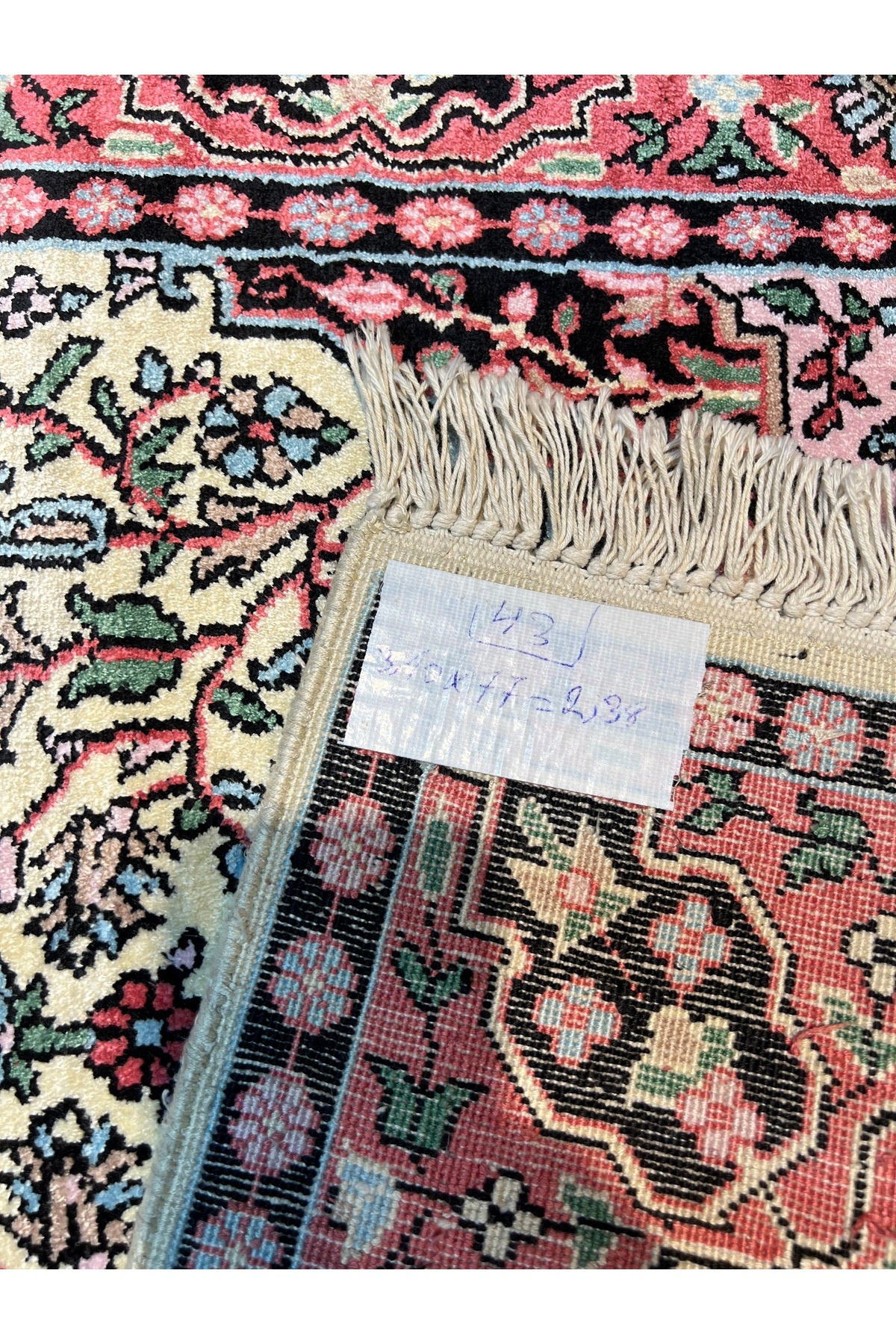 RD RAMAZAN DAG Hand Rug Art Hand-Woven Iranian Kashmir Silk Rug Size 310x80 - MALLTURK