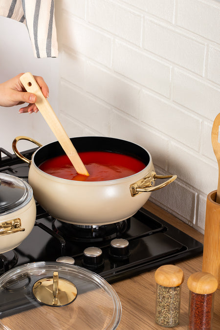Lines L-5094-1 Yonca Guvec 7 Piece Kure Cookware Set Altin Kulp