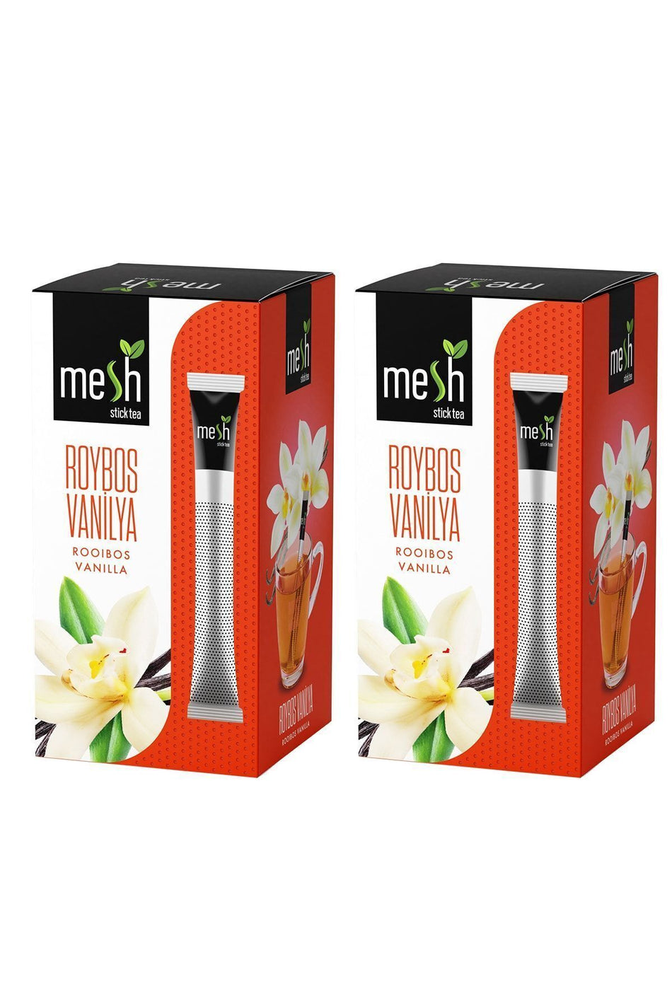 Mesh Stick Rooibos Tea, Rooibos Vanilla Herbal Tea, 2 Packs in 1
