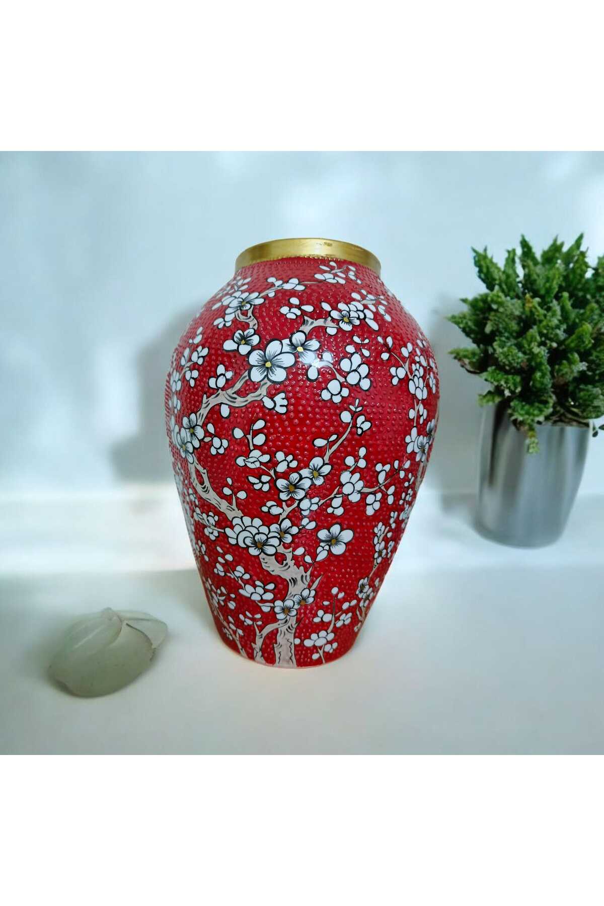 Sema Cini Handmade 30 cm Modern Design Ceramic Vase - MALLTURK