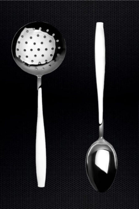 Nehir gumus Steel 2 Pack Serving Utensil Set - MALLTURK