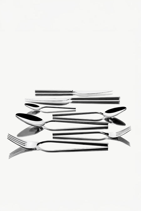 Nehir gloria Plain 12 Place Setting 84 Piece Boxed Flatware Set - MALLTURK