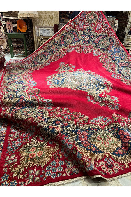 RD RAMAZAN DAG Hand Rug Art Hand-Woven Iranian Kirman Rug Magnificent Bir Eserdir Size 405x300 - MALLTURK