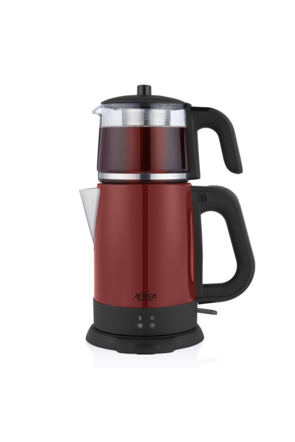 Arnica Demli Stil iH33204 Glass Teapot Tea Maker, Red - MALLTURK