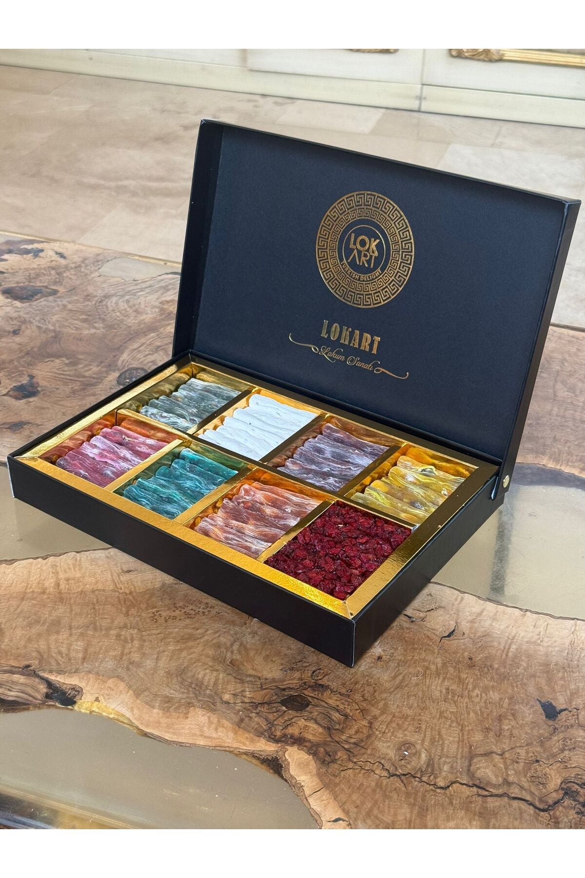 Lok art ozel parmak Turkish Delight Assorted Gift Box kutu 1 25 kg - MALLTURK