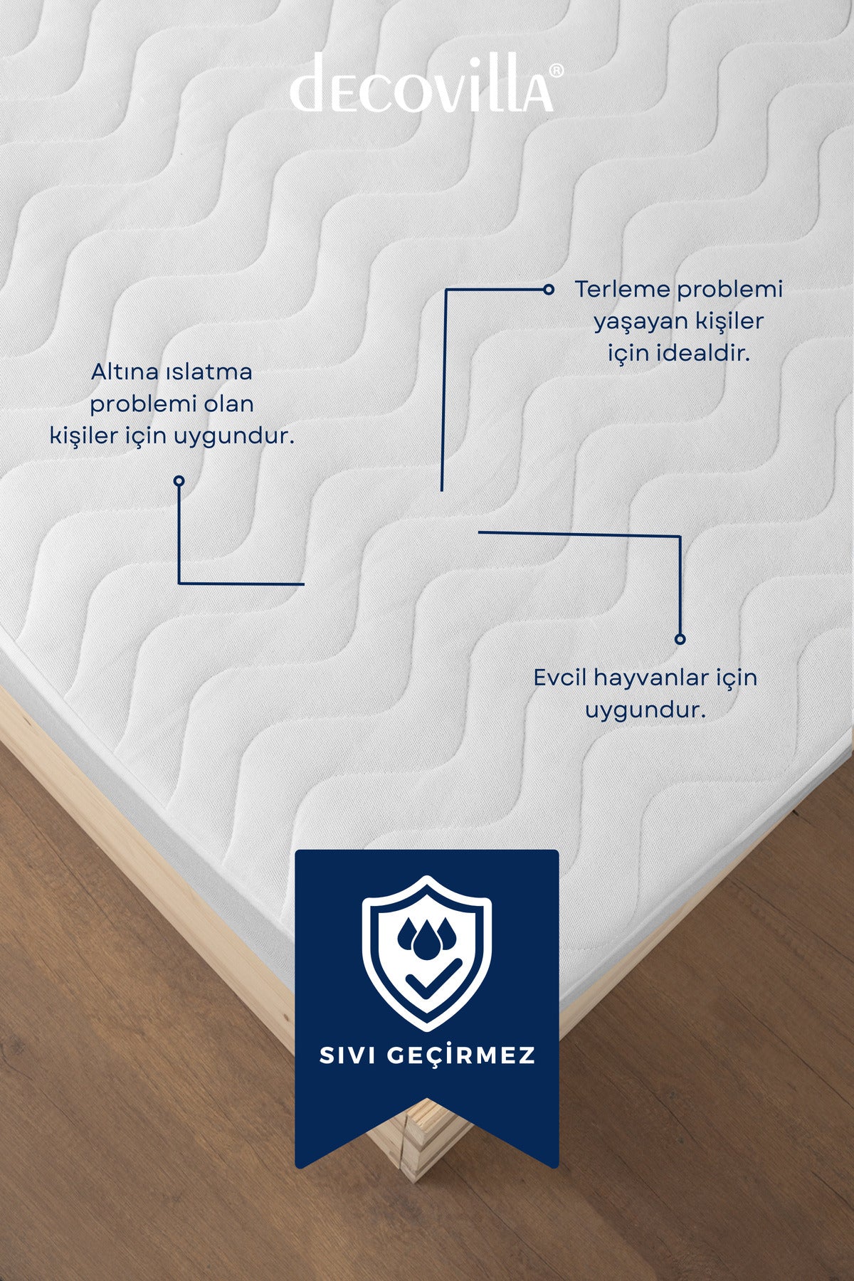 Decovilla Micro Waterproof Microfiber Quilted Fitted Mattress Protector - MALLTURK