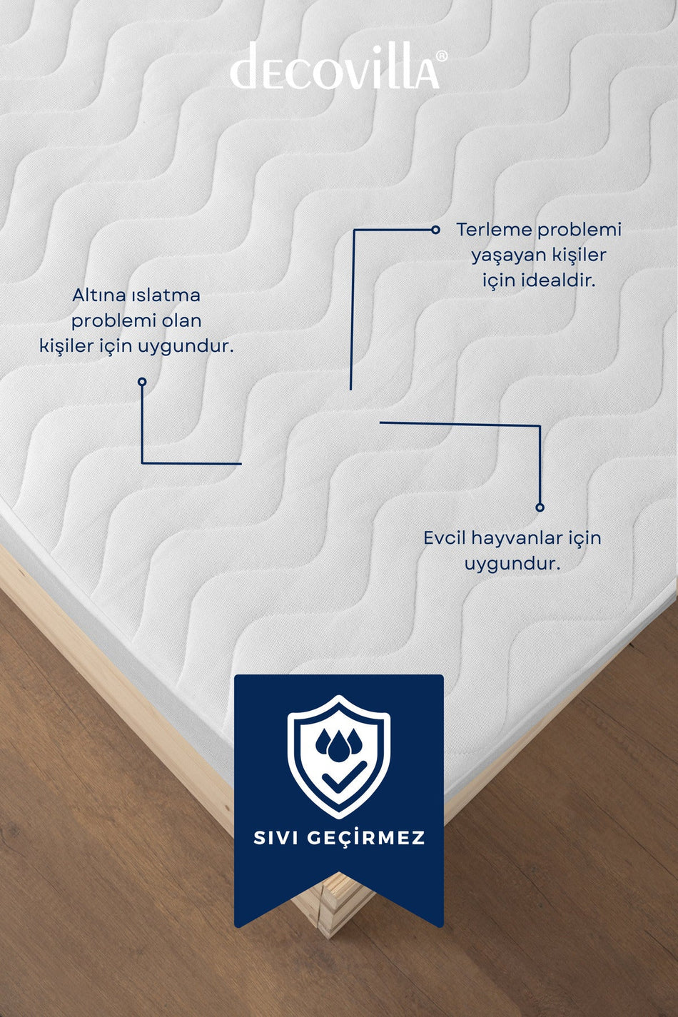 Decovilla Micro Waterproof Microfiber Quilted Fitted Mattress Protector - MALLTURK