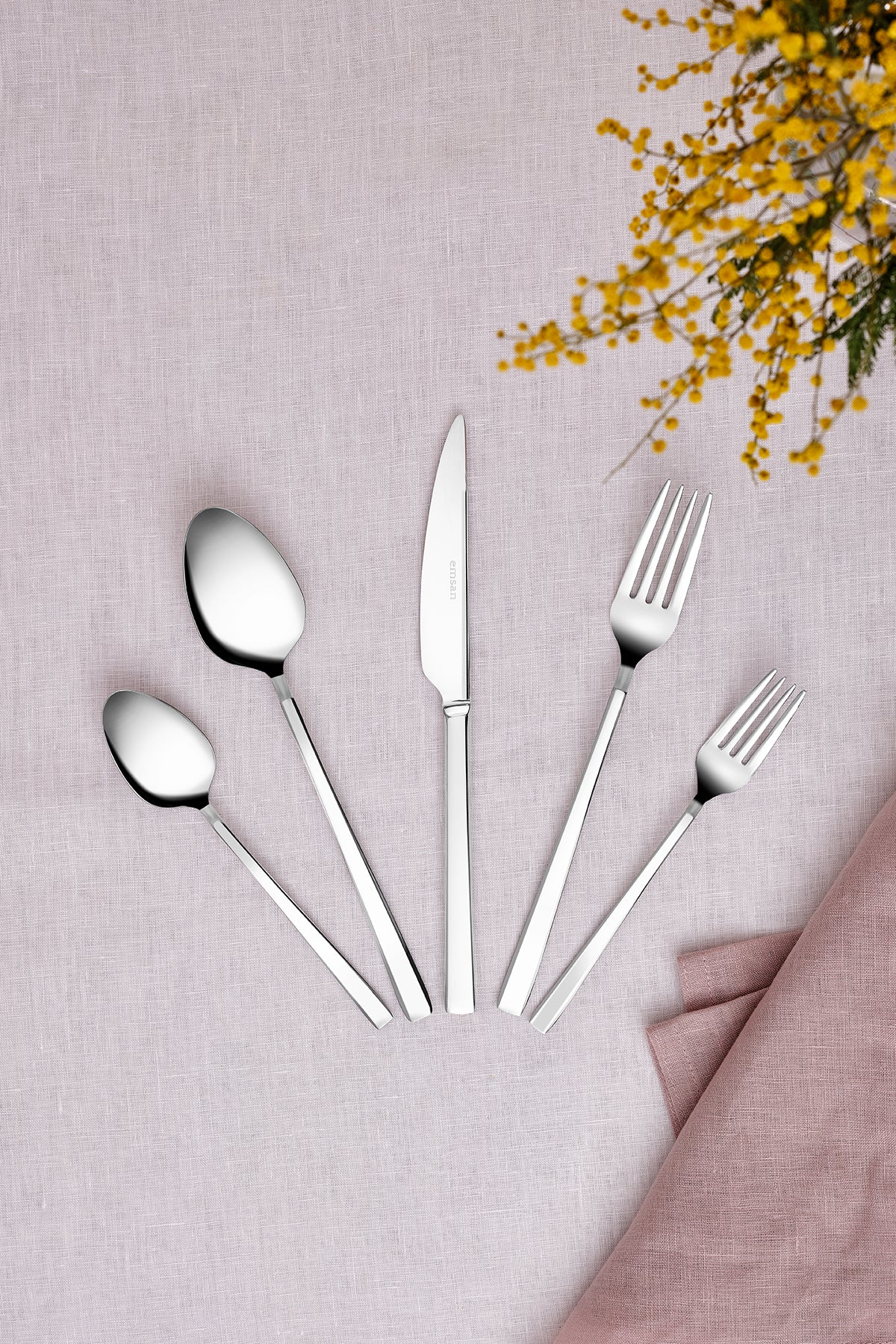 Emsan ege 60 Piece 12 Place Setting Flatware Set luks Boxed - MALLTURK