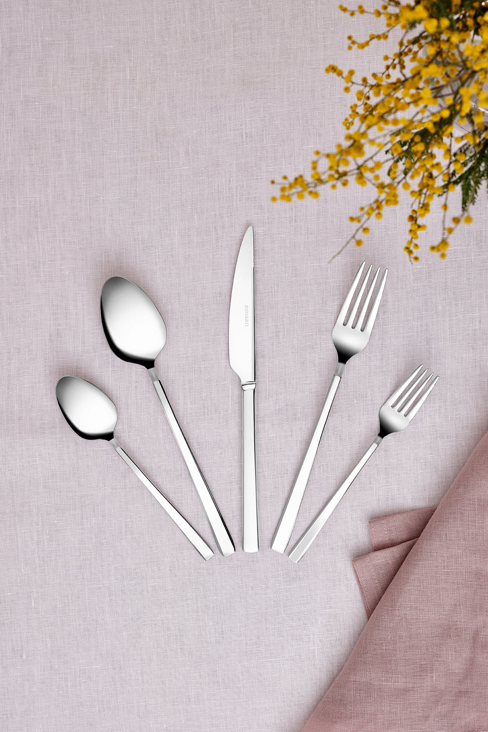 Emsan ege 60 Piece 12 Place Setting Flatware Set luks Boxed - MALLTURK