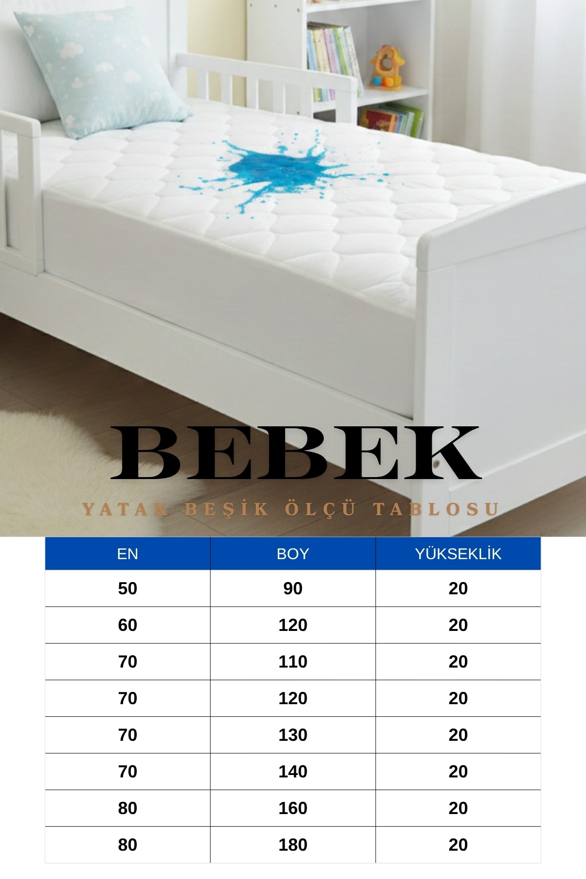 Senpai Waterproof Cotton Quilted Baby & Kids Mattress Protector - MALLTURK
