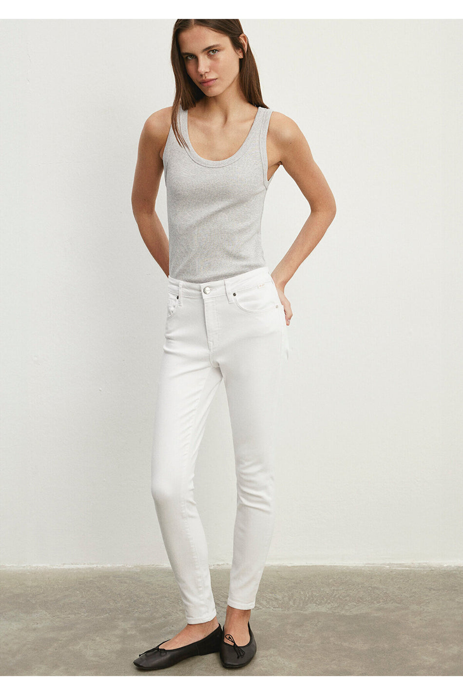 Mavi Tess Gold Luxury White Jeans 100328-81360 - MALLTURK