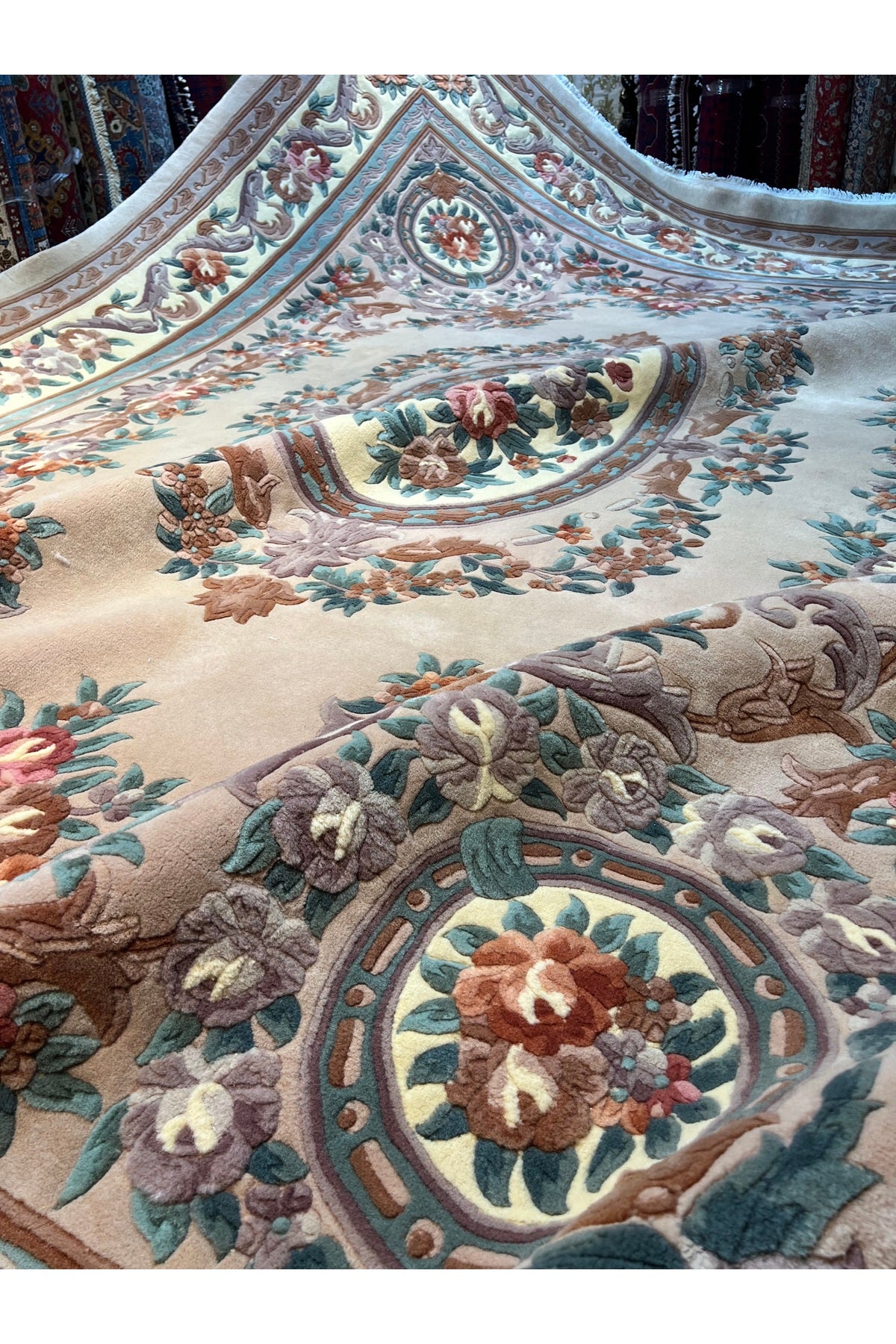 RD RAMAZAN DAG Hand Rug Art Hand-Woven Embossed Chinese Rug Premium Quality Size 400x300 - MALLTURK