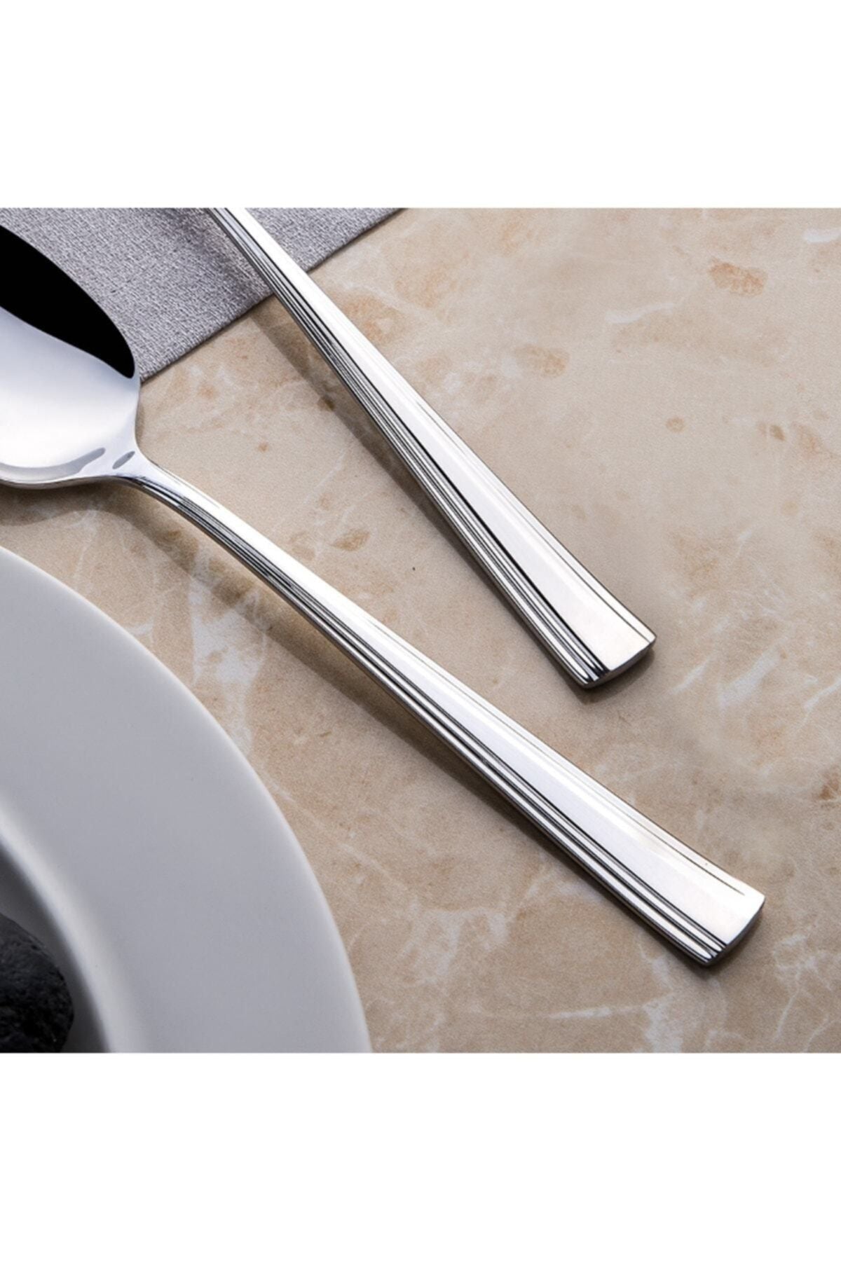 Nehir katre 30 Piece Fork Spoon Set bicaksiz - MALLTURK