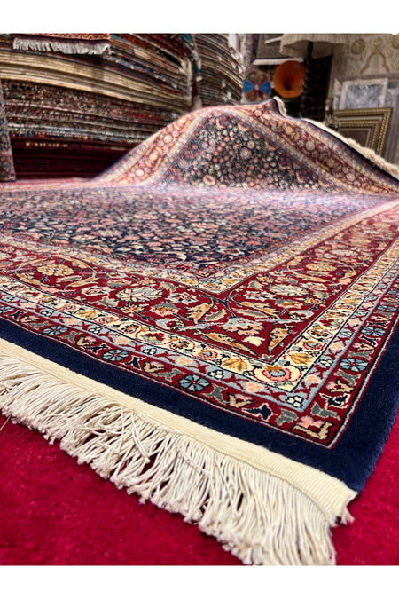 RD RAMAZAN DAG Hand Rug Art Hand-Woven Hereke Rug Signed Seven Mountains Flower Sumerbank Weave Collector Piece Size 300x200 - MALLTURK