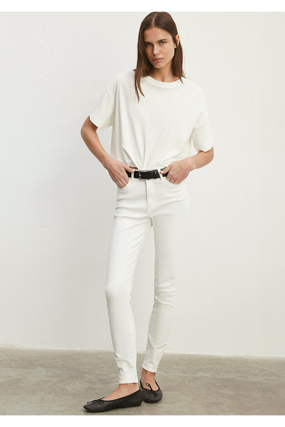 Mavi Serenay Gold Shape White Jeans 100980-83673 - MALLTURK