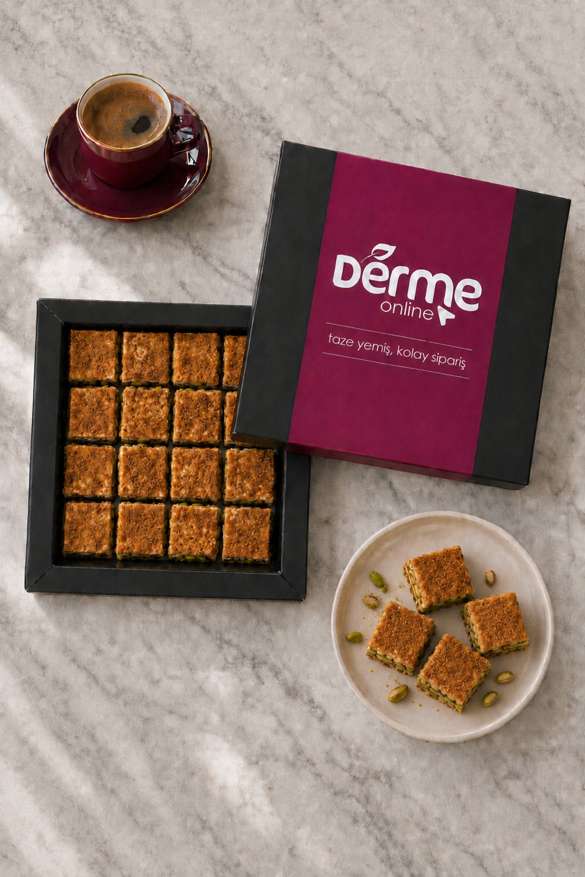 Derme Turkish Delight baklava lotus Pistachio kremali 275 g - MALLTURK