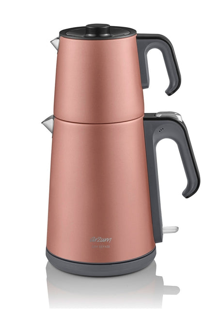 Arzum cay Sefasi Stainless Steel Tea Maker 1650W Sunset - AR3080-G - MALLTURK