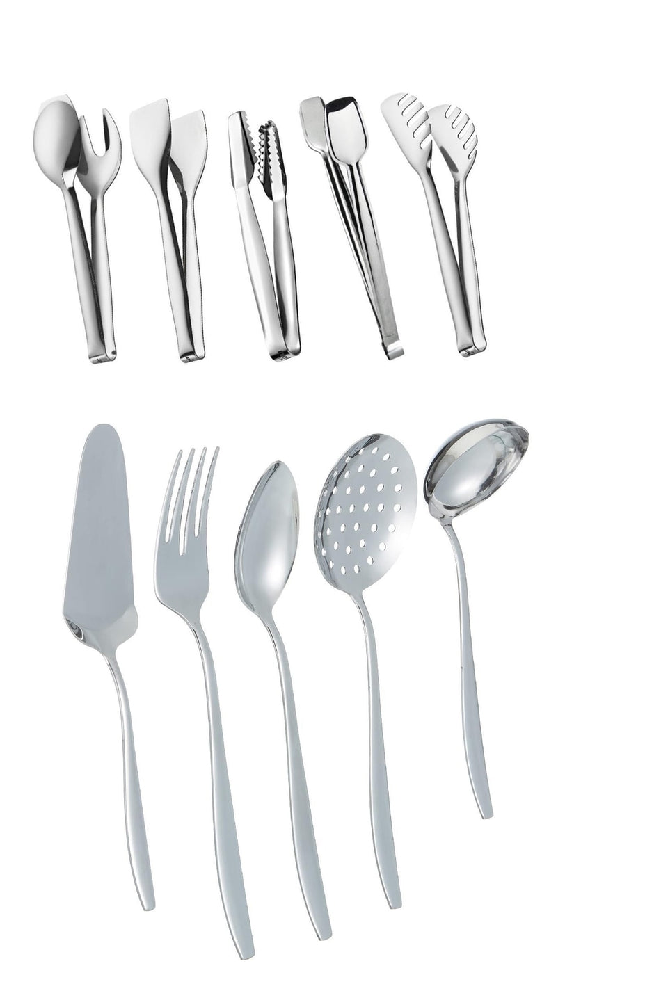 Nehir Steel masa 10 prc servis masa Set Serving Utensil Set - MALLTURK
