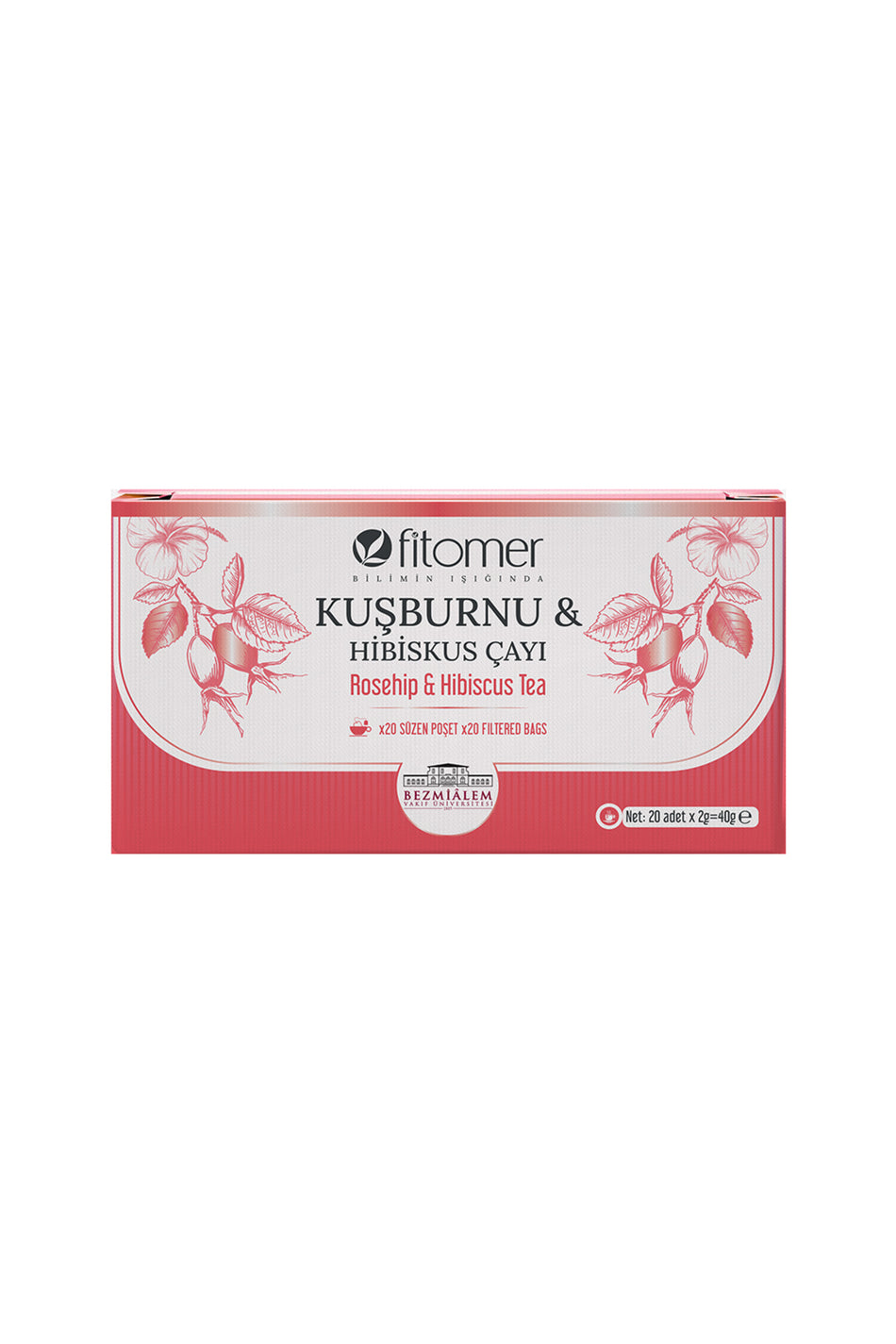 Fitomer Rosehip & Hibiscus Tea 1.5g, 20-Pack