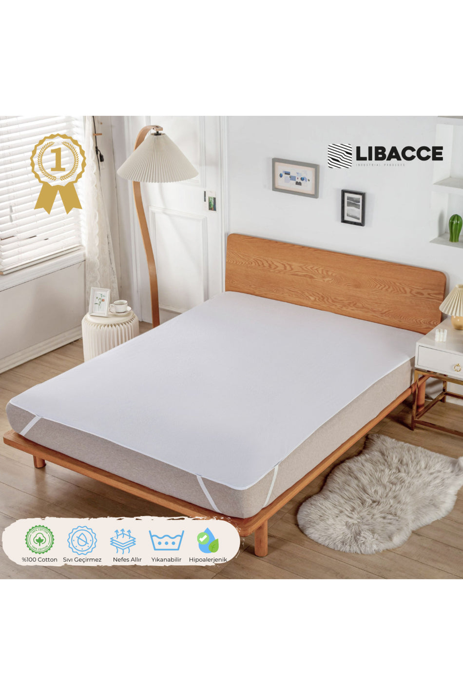 Libacce Industrial Products Waterproof Fitted Mattress Protector - MALLTURK