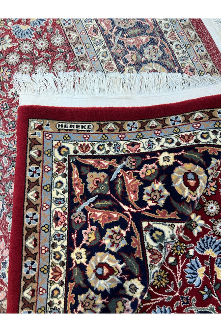 RD RAMAZAN DAG Hand Rug Art Hand-Woven Sumerbank Hereke Rug Signed Seven Mountains Flower Premium Quality Size 303x203 - MALLTURK