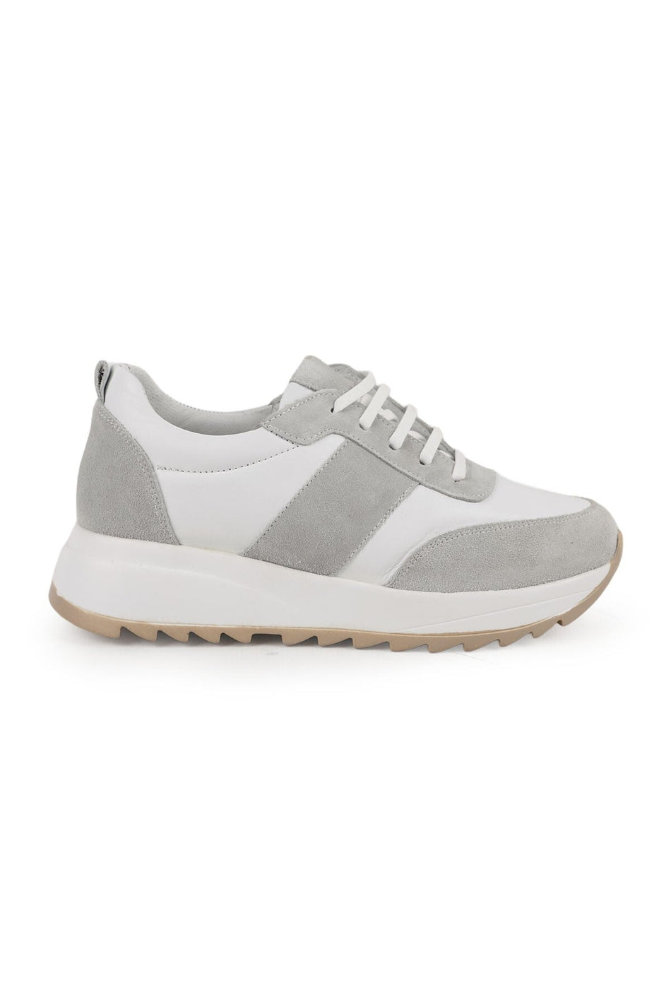 L086.925 Bequeme Damen-Sneaker aus echtem Wildleder mit dicker EVA-Sohle
