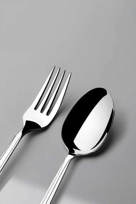 Nehir milano Plain 6 Place Setting 30 Piece Boxed Fork Spoon Set - MALLTURK