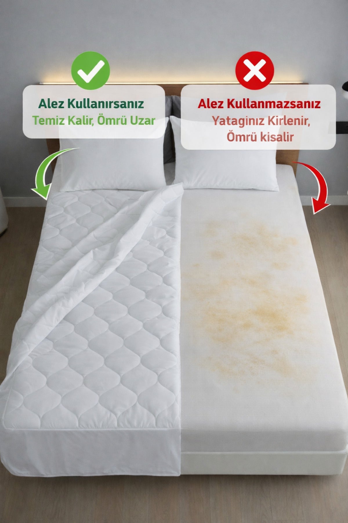 Senpai Micro Waterproof Microfiber Fitted Mattress Protector - MALLTURK