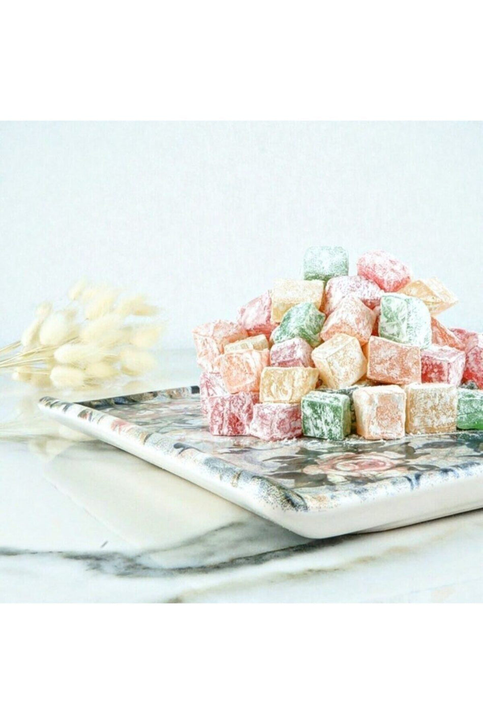 Okay Yayladagi Style Turkish Delight Fruit Flavored Mini Turkish Delight 1 kg - MALLTURK