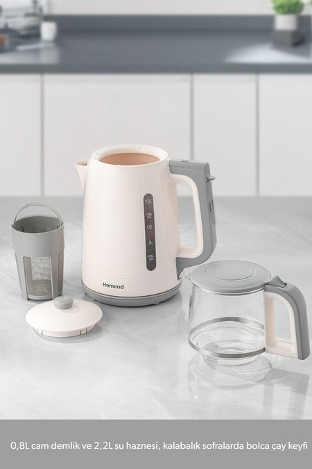 HOMEND Royaltea 1756H Plastic Tea Maker White - MALLTURK