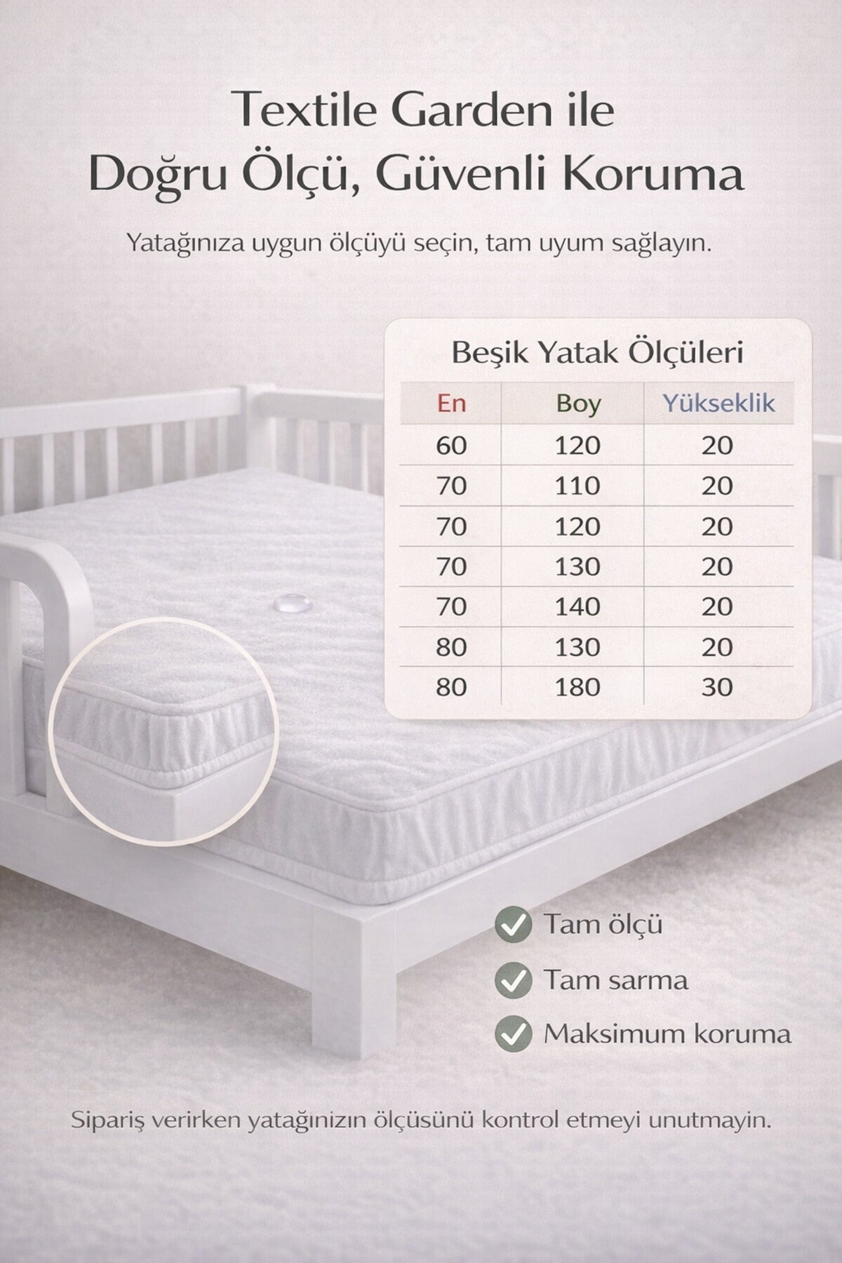 TEXTILEGARDEN Waterproof Cotton Fitted Baby & Kids Mattress Protector - MALLTURK