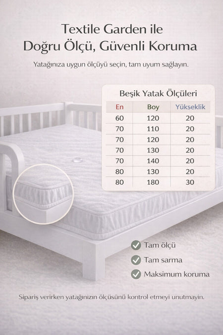TEXTILEGARDEN Waterproof Cotton Fitted Baby & Kids Mattress Protector - MALLTURK